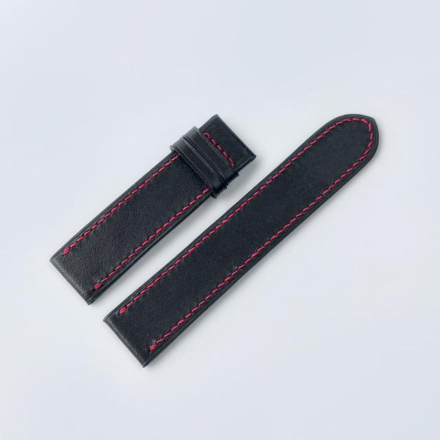 Dây da đồng hồ TDB0108H02020 - da bò - màu đen - handmade không độn