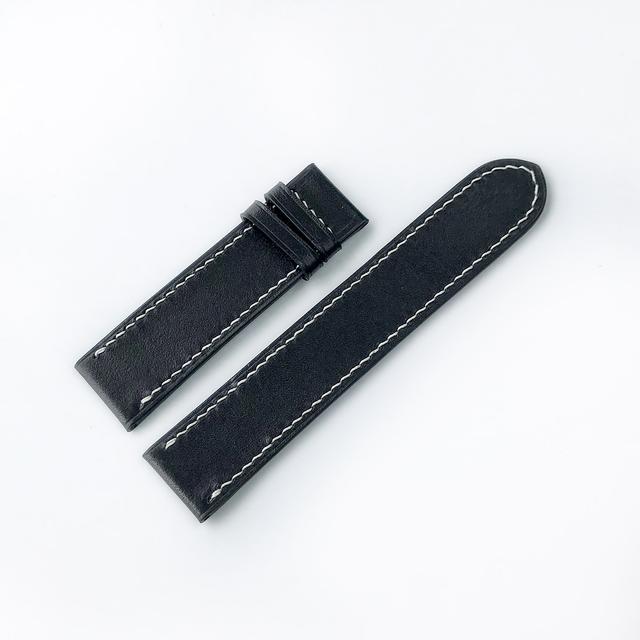 Dây da đồng hồ TDB0109H02020 - da bò - màu đen - handmade không độn