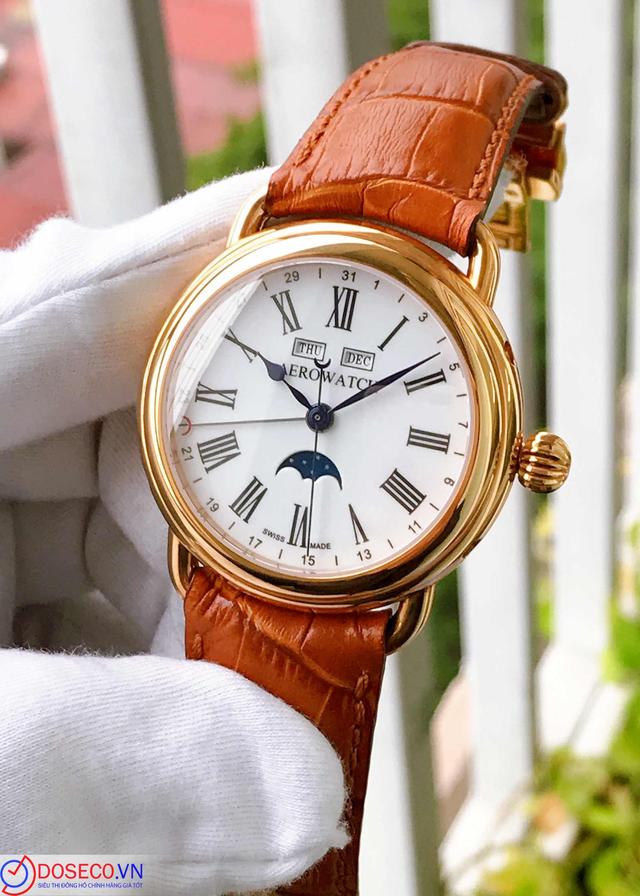 Aerowatch Moonphase A75970 RO02 hàng trưng bày mất hộp