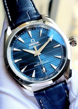 Omega Aqua Terra Sea master Co-Axial Blue 220.13.38.20.03.001 used
