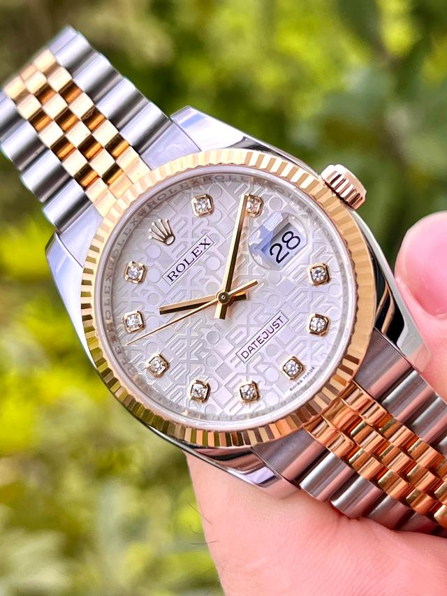 Rolex Datejust 116233 mặt vi tính demi vàng đúc 18k size 36mm used