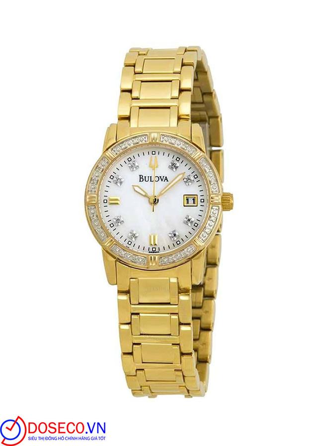 BULOVA HIGHBRIDGE DIAMOND GOLD 98R165