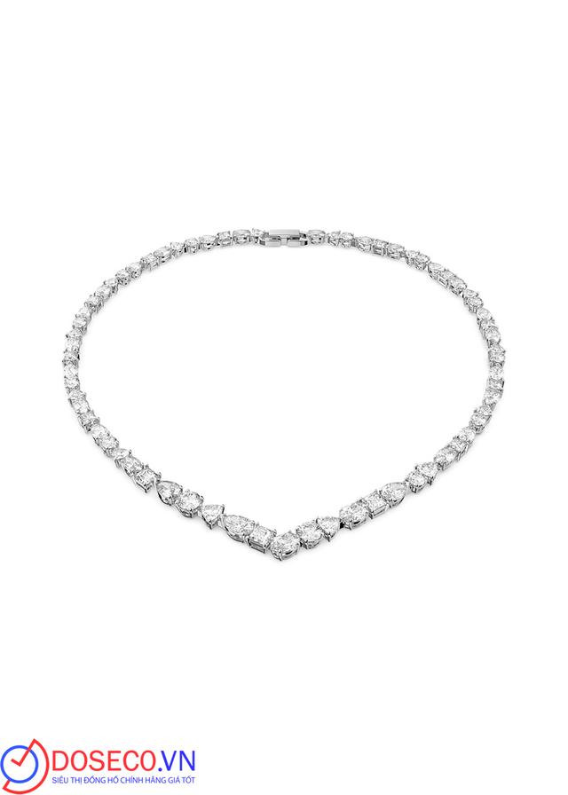 Dây chuyền Swarovski Tennis deluxe V - Swarovski Tennis Deluxe V necklace Mixed cuts, White, Rhodium plated 5556917