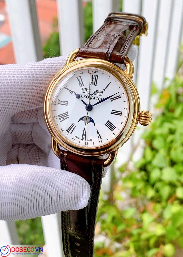 AEROWATCH MOONPHASE A75970 RO02 Used