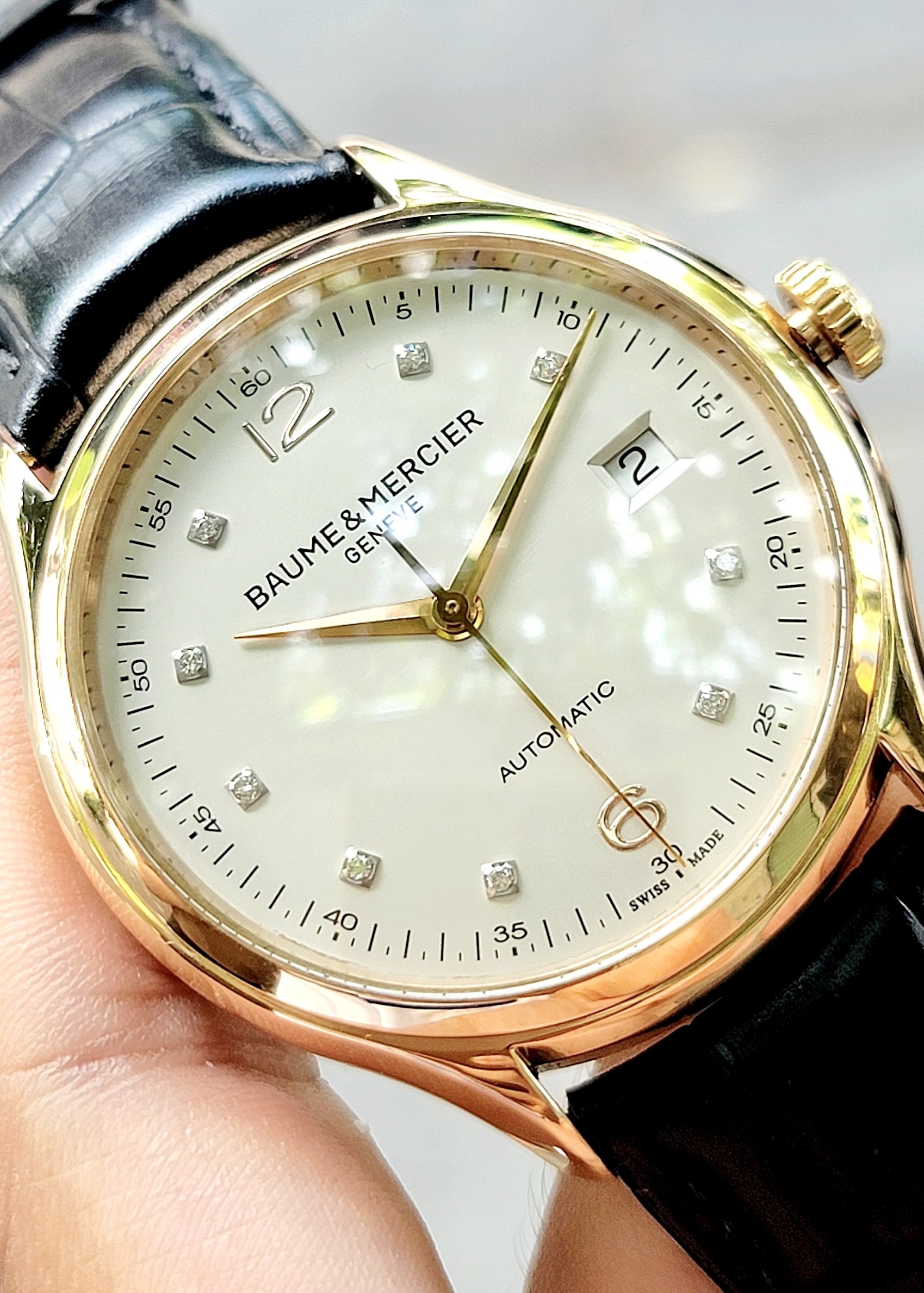 Baume & Mercier 18k Clifton Diamond MOA10104 used