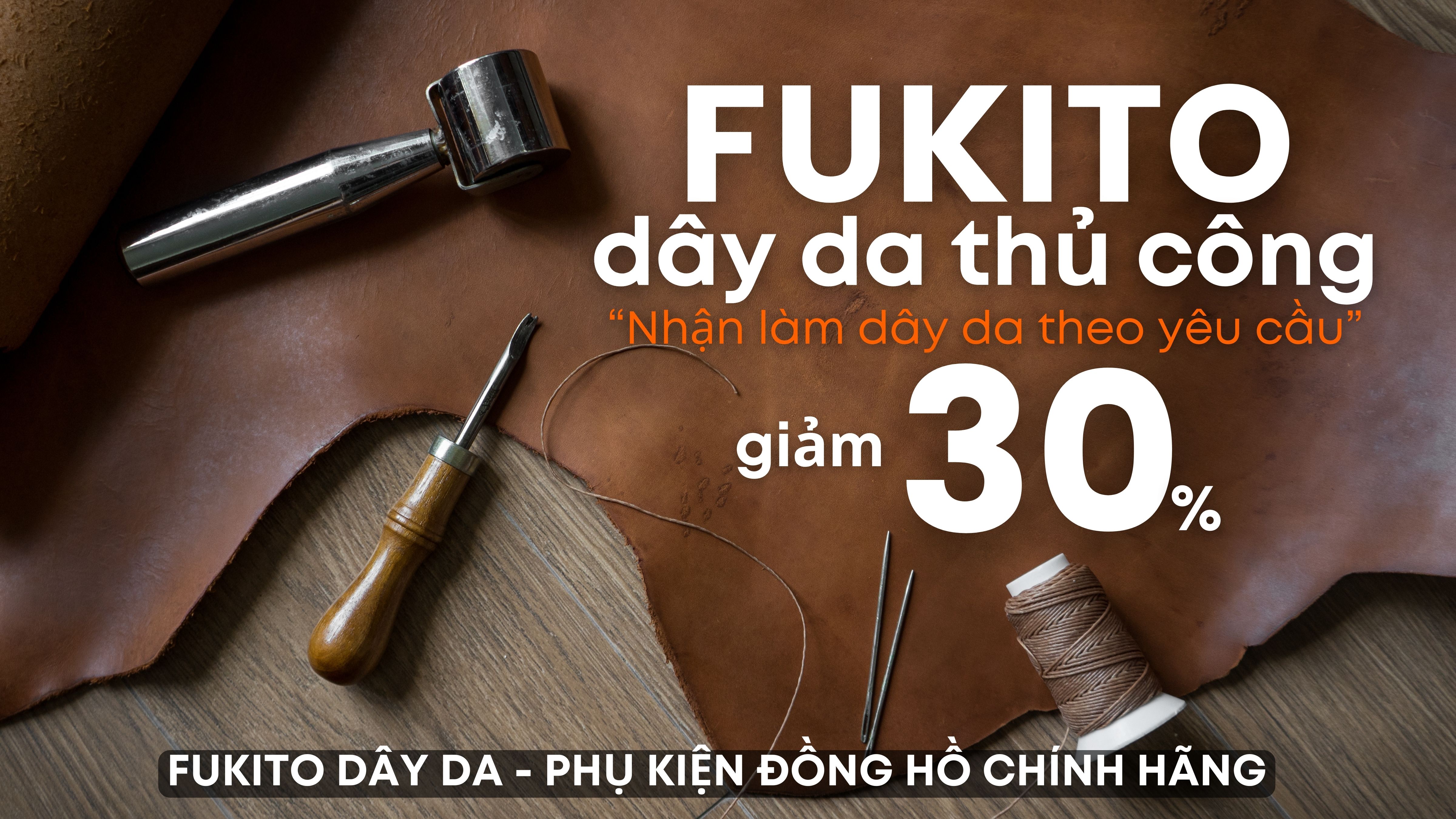 Dây da phụ kiện đồng hồ chính hãng FUKITO