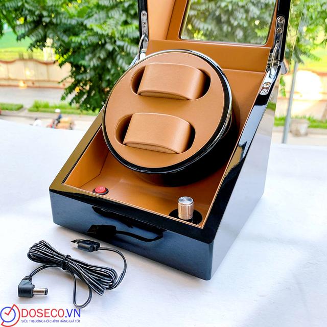Hộp Xoay đồng hồ Fukito 2 Xoay màu đen HXF2DN2