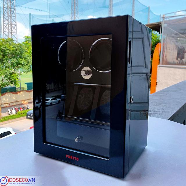 Hộp Xoay đồng hồ Fukito 2 xoay 3 tĩnh màu đen HXF3DD23