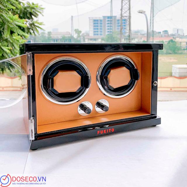 Hộp Xoay đồng hồ Fukito 2 xoay màu đen HXF3DN2