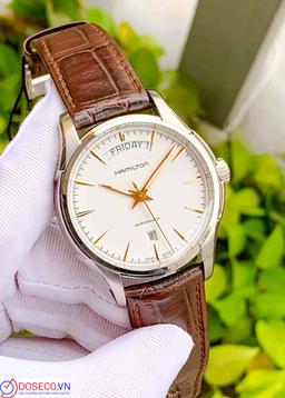 Hamilton day date dây da H32505511 used 