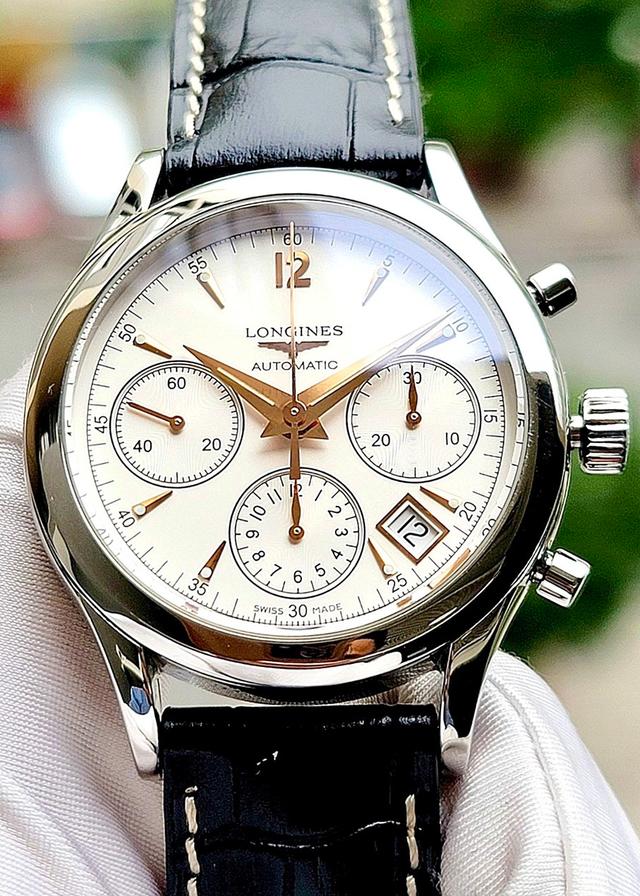 Longines Conquest Heritage Chronograph L2.742.4.76.2 like new