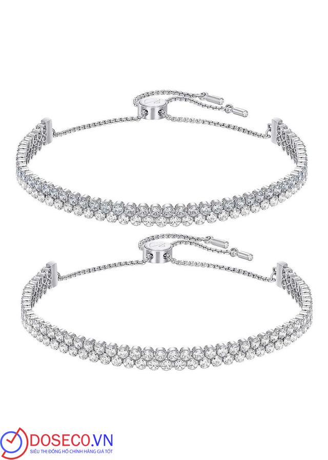 Vòng & lắc tay Swarovski pha lê trắng xanh tách set - Swarovski Women's Bracelet Subtle Clear and Blue Crystals 5253055