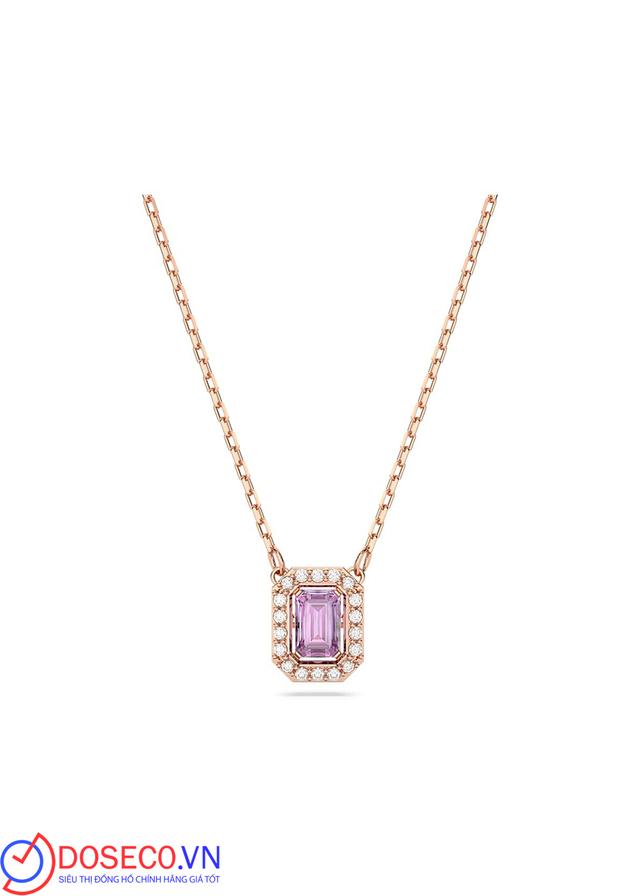 Dây chuyền Swarovski Millenia đá nhảy tím violet - Swarovski Millenia necklace Octagon cut, Purple, Rose gold-tone plated 5640291