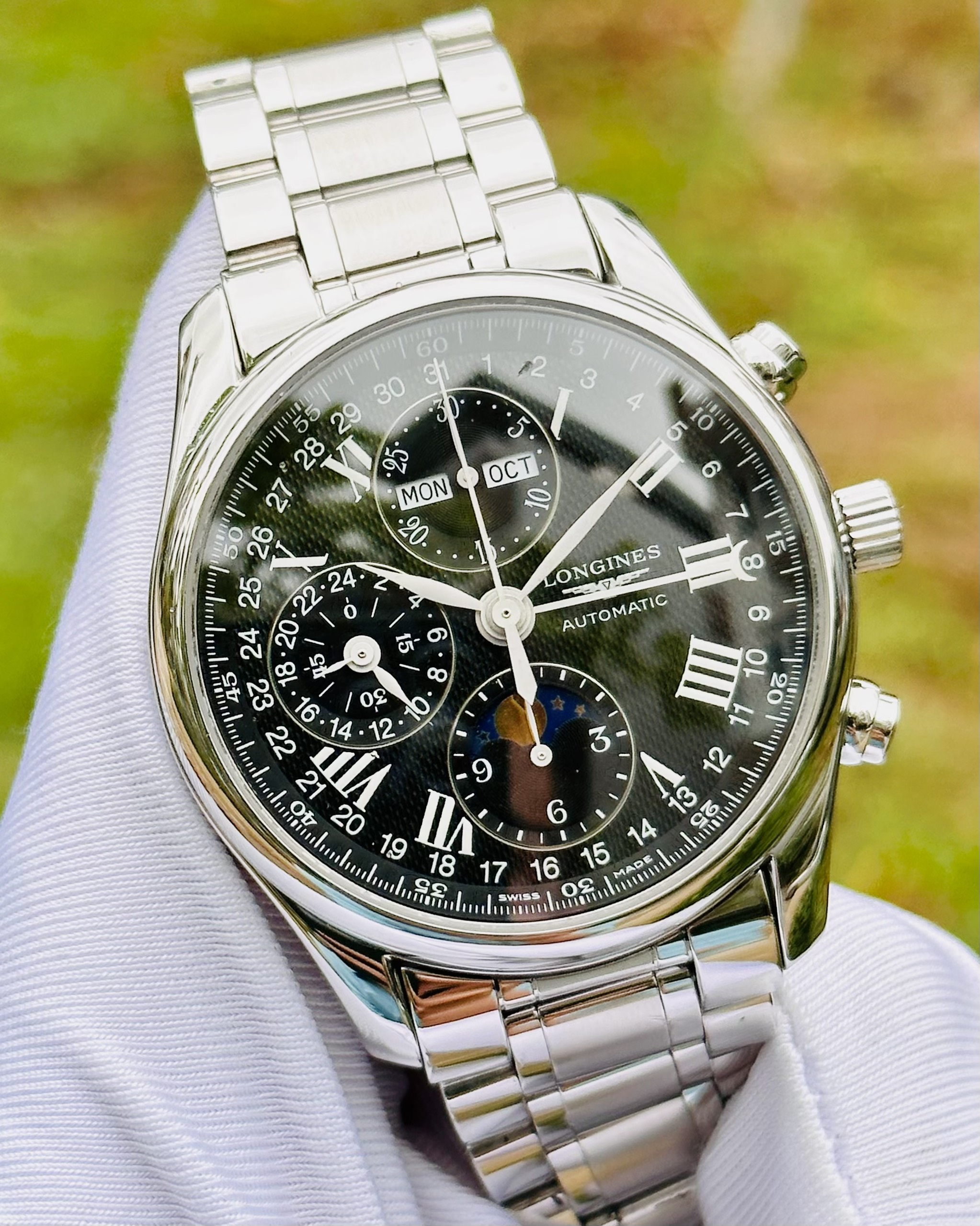 LONGINES CHRONOGRAPH MOONPHASE L2.673.4.51.6 L26734516 used