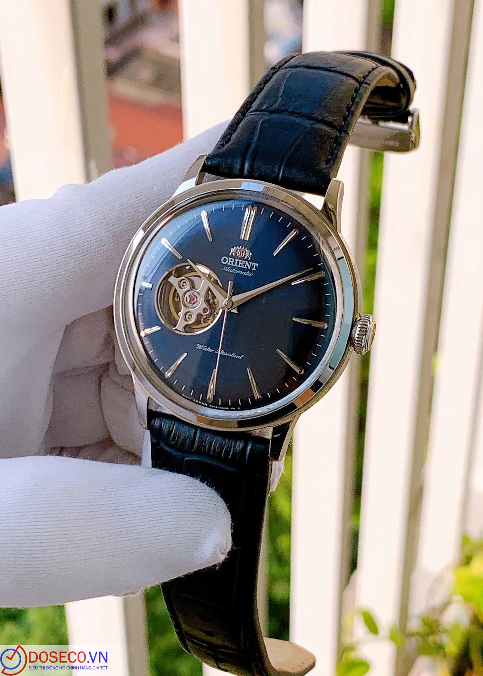 Orient Bambino Open Heart Orologio Uomo Automatico, Quadrante Verde, Cinturino Grigio, Bracciale Acciaio, 3 Bar